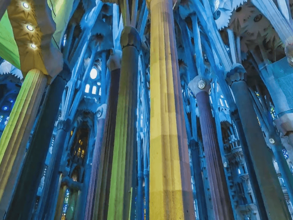 Interior or the church of the Sacred Family