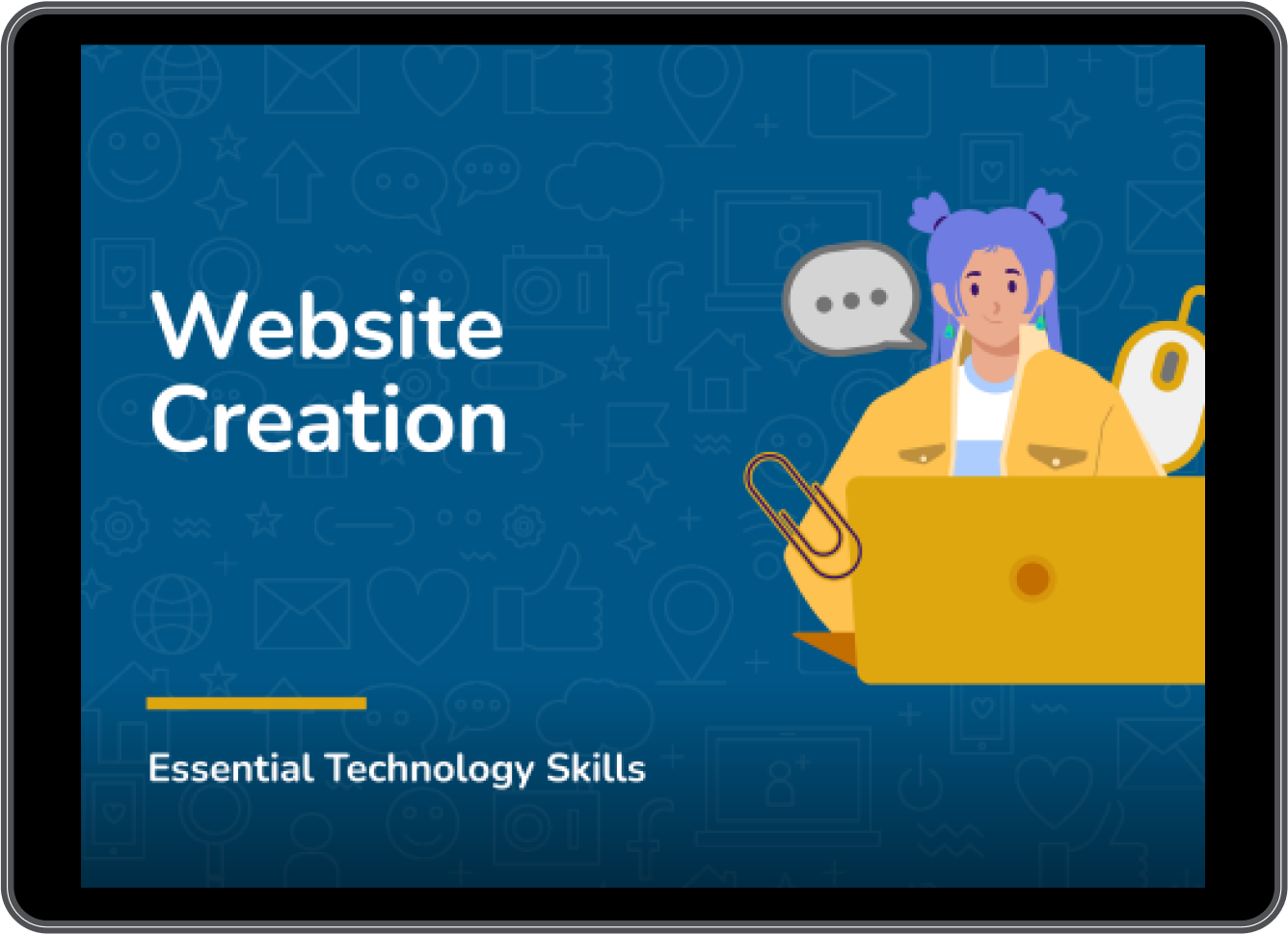 Website creation lesson image - Technology skills