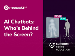 Image showing a user behind a screen, communicating with an AI chatbot, emphasizing the connection between humans and AI with the title “AI Chatbots: Who’s Behind the Screen.