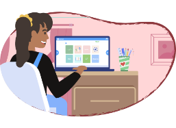 Student Practicing Student on computer