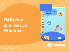 Nearpod Digital Citizenship & Literacy slide titled 'Algorithms' on a teal background, with digital icons like a globe and chat bubble on the right.