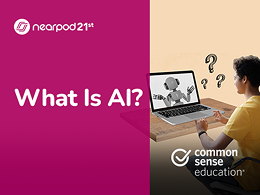 An image displaying the phrase "What is AI?" in bold letters, set against a tech inspired backdrop, highlighting AI's significance.